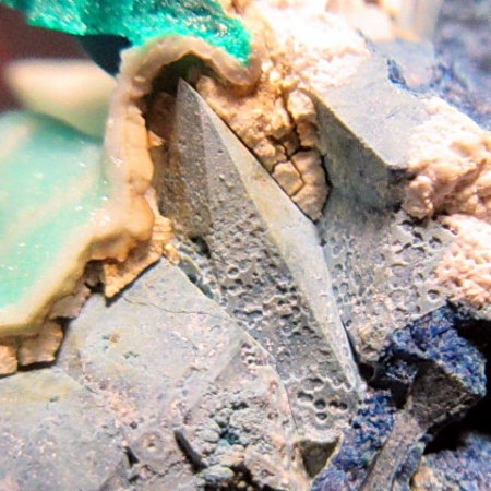 Shattuckit-Pseudomorphose nach Calcit Katanga,Kongo..JPG