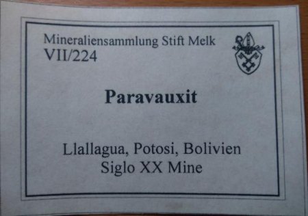 Paravauxit - Siglo XX Mine, Llallagua, Bolivien1.jpg