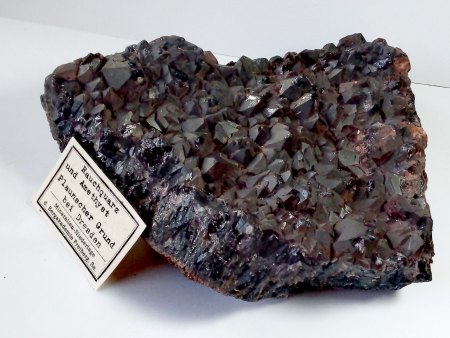 Rauchquarz und Amethyst, 14 cm