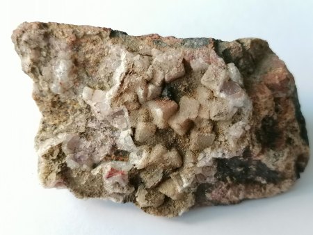 Fluorit xx mit Quarz überwachsen. 6 cm