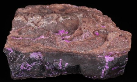 Miniatur Faser Sugilit auf Matrix, N'Chwaning III Mine, KMF, NC, ZA