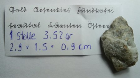 [B] Gold auf Quarz-Arsenopyrit-Matrix Fundkofel