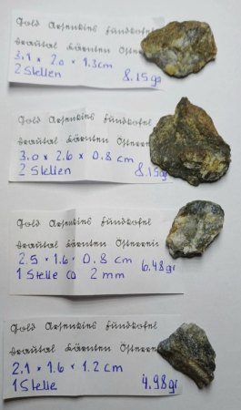 [B] Gold auf Quarz-Arsenopyrit-Matrix Fundkofel