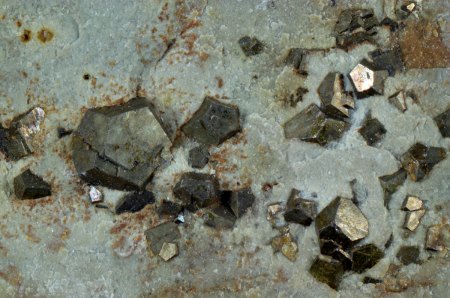 Pyrit (Navajun, Spanien), BB =12 mm