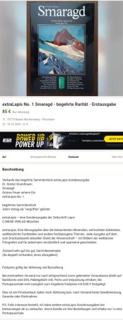 ExtraLapis No 1 Smaragd - Erstausgabe- Rarität