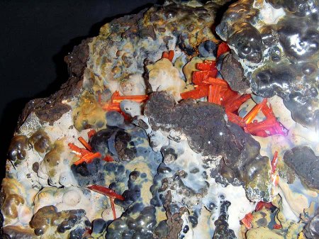 _terra mineralia_Krokoit Riesenstufe Ausschnitt_Adelaide Mine_Dundas_Tasmanien_Australien_Peter_17.10.10.JPG